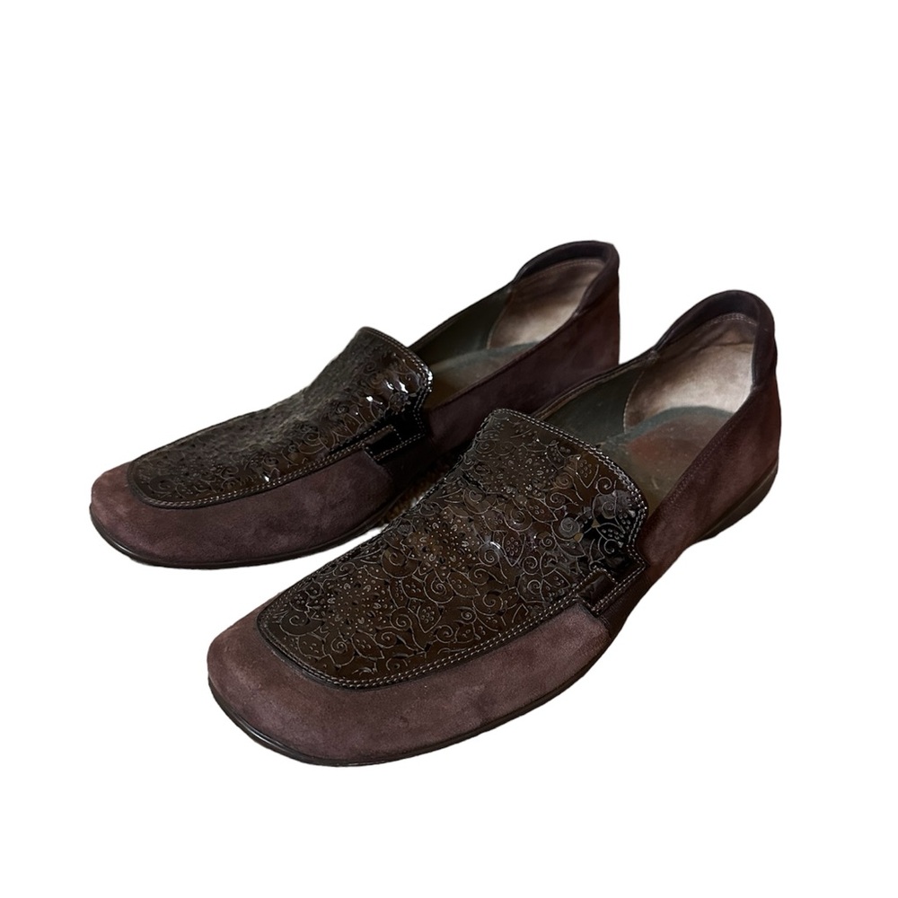 Women’s Sesto Muecci real leather and suede loafers size 10 narrow